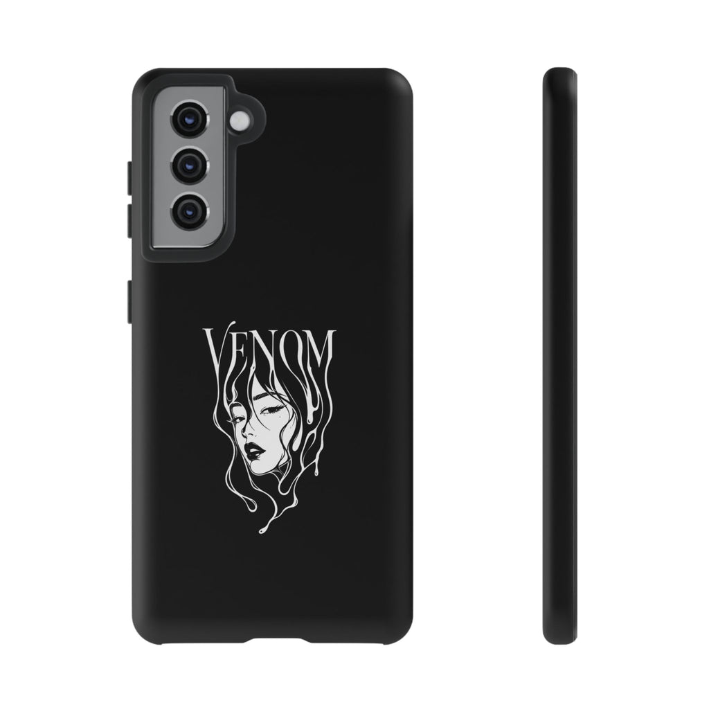 Venom Goth Phone Case — Black Protective Tough Case with Dark Femme Artwork