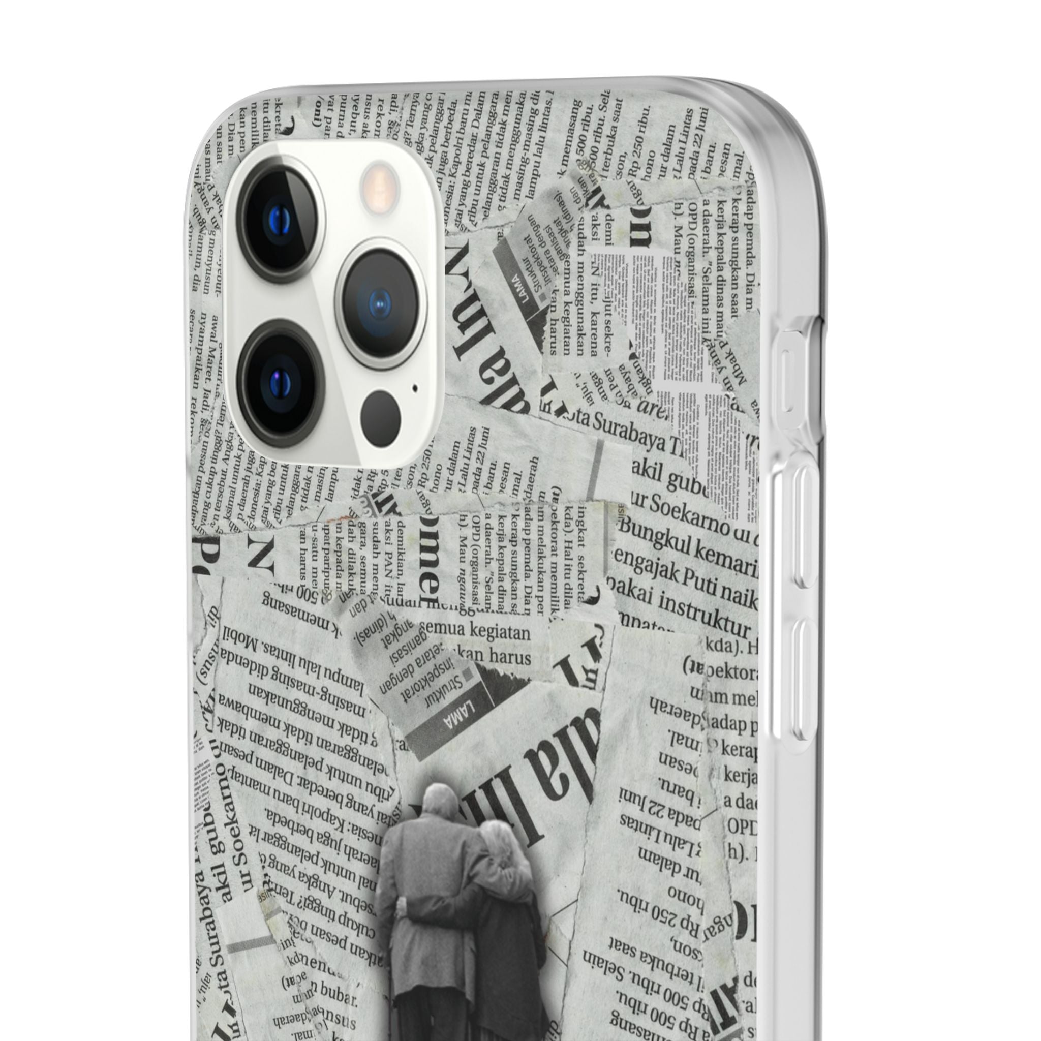 Newspaper Collage 'Until The End' Phone Case - Romantic Vintage iPhone Cover