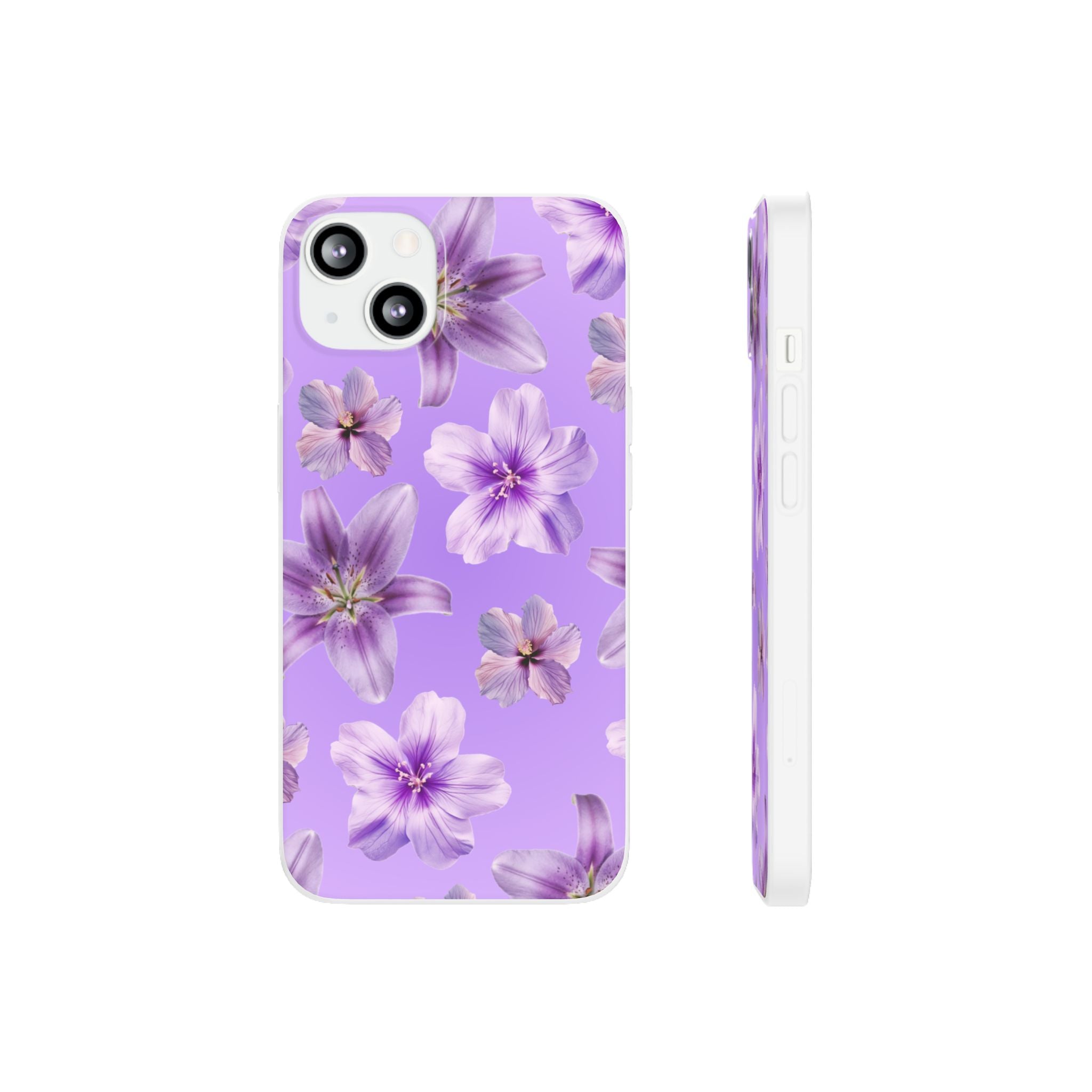 Purple Floral Phone Case — Lavender Blossom Flexi Case