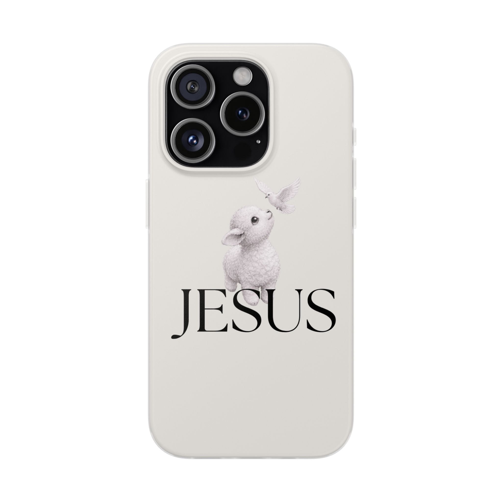 Jesus Lamb Phone Case - Christian Faith iPhone Case with Dove