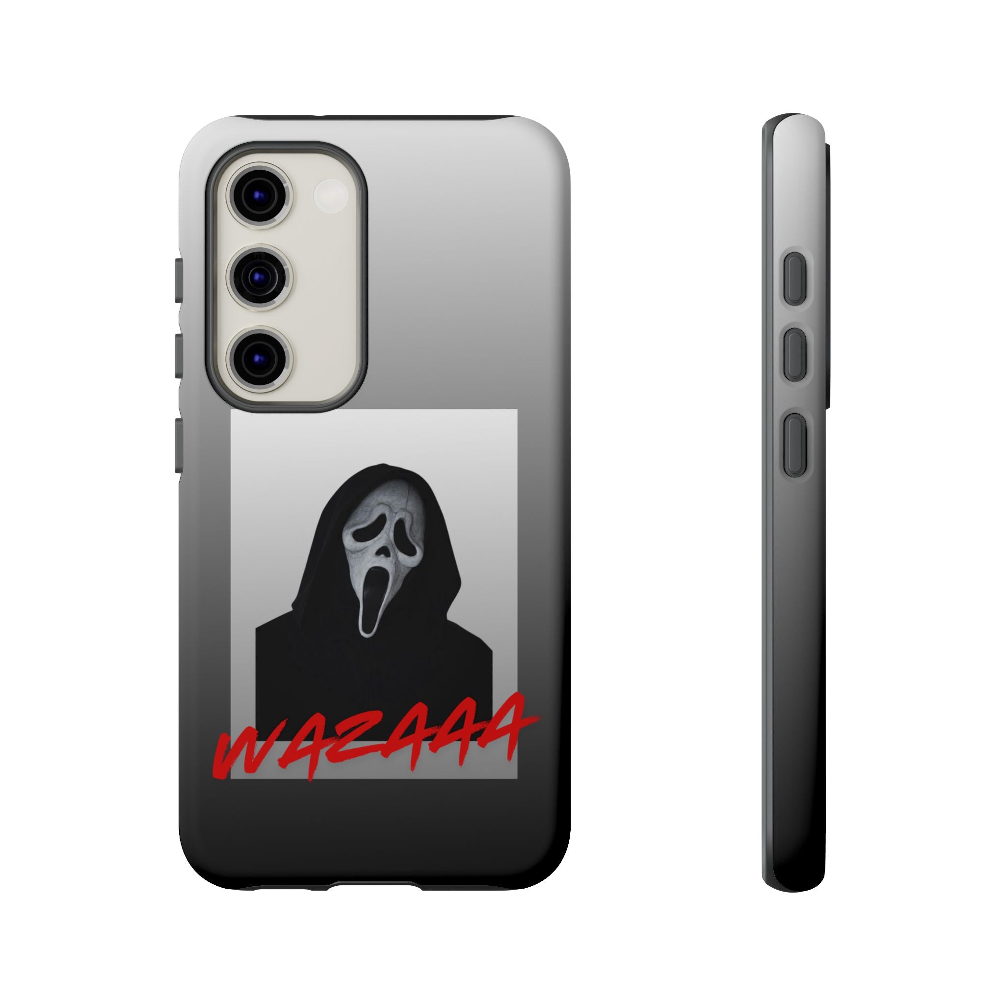 Scream Mask Phone Case – 'WAZAAA' Horror Movie Protective Cover
